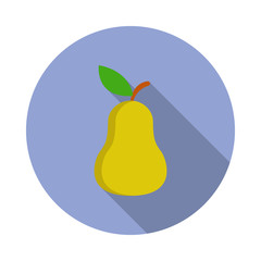 pear colored illustration. Element of colored food icon for mobile concept and web apps. Detailed pear icon can be used for web and mobile long shadow icon