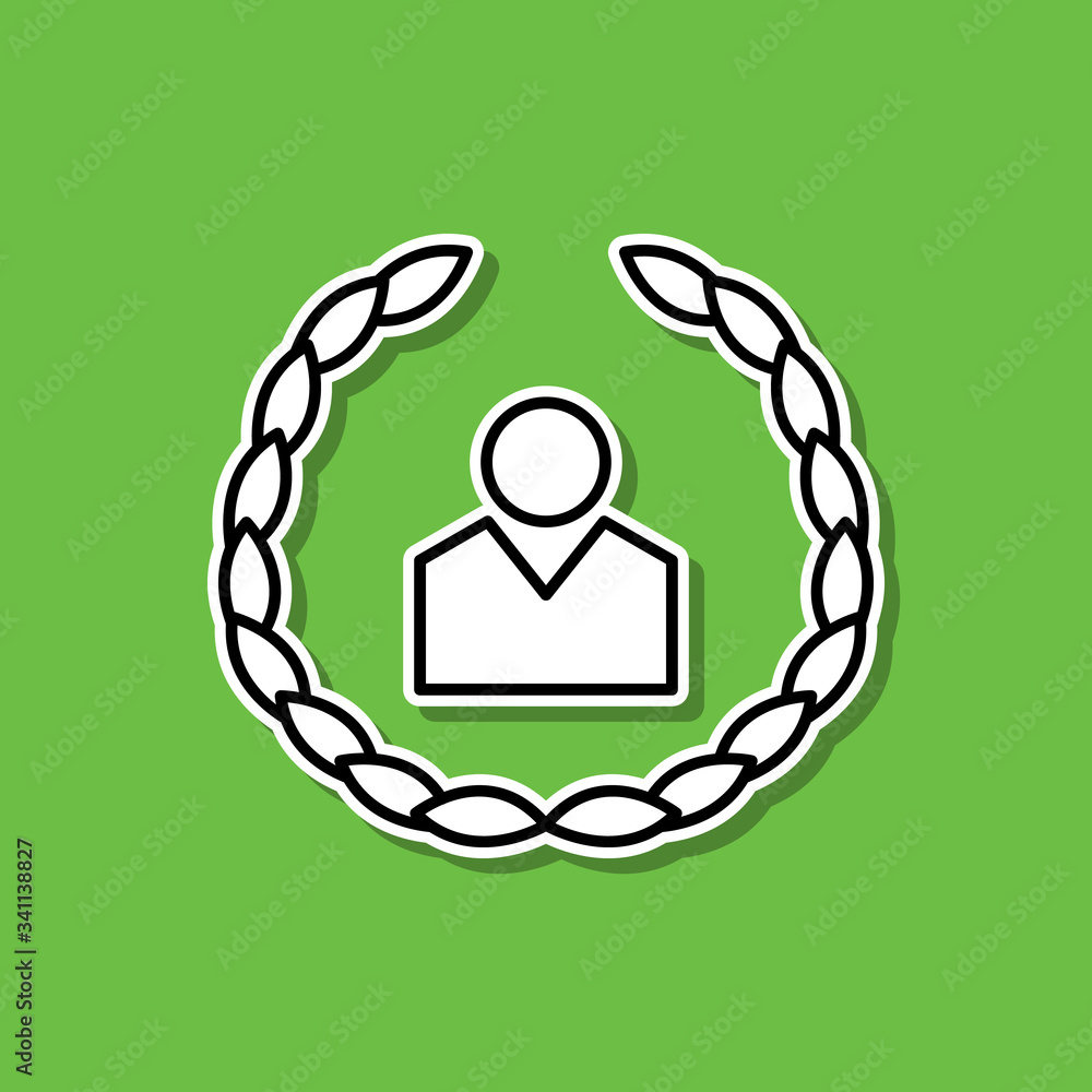 Poster qualifications sticker icon. simple thin line, outline vector of cv icons for ui and ux, website or 