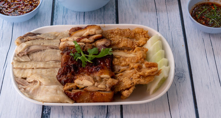 Fried Chicken Slices Platter Thai Style 