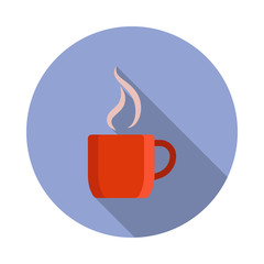 cup of coffee colored illustration. Element of colored food icon for mobile concept and web apps. Detailed cup of coffee icon can be used for web and mobile long shadow icon