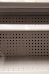 empty shelves in a store