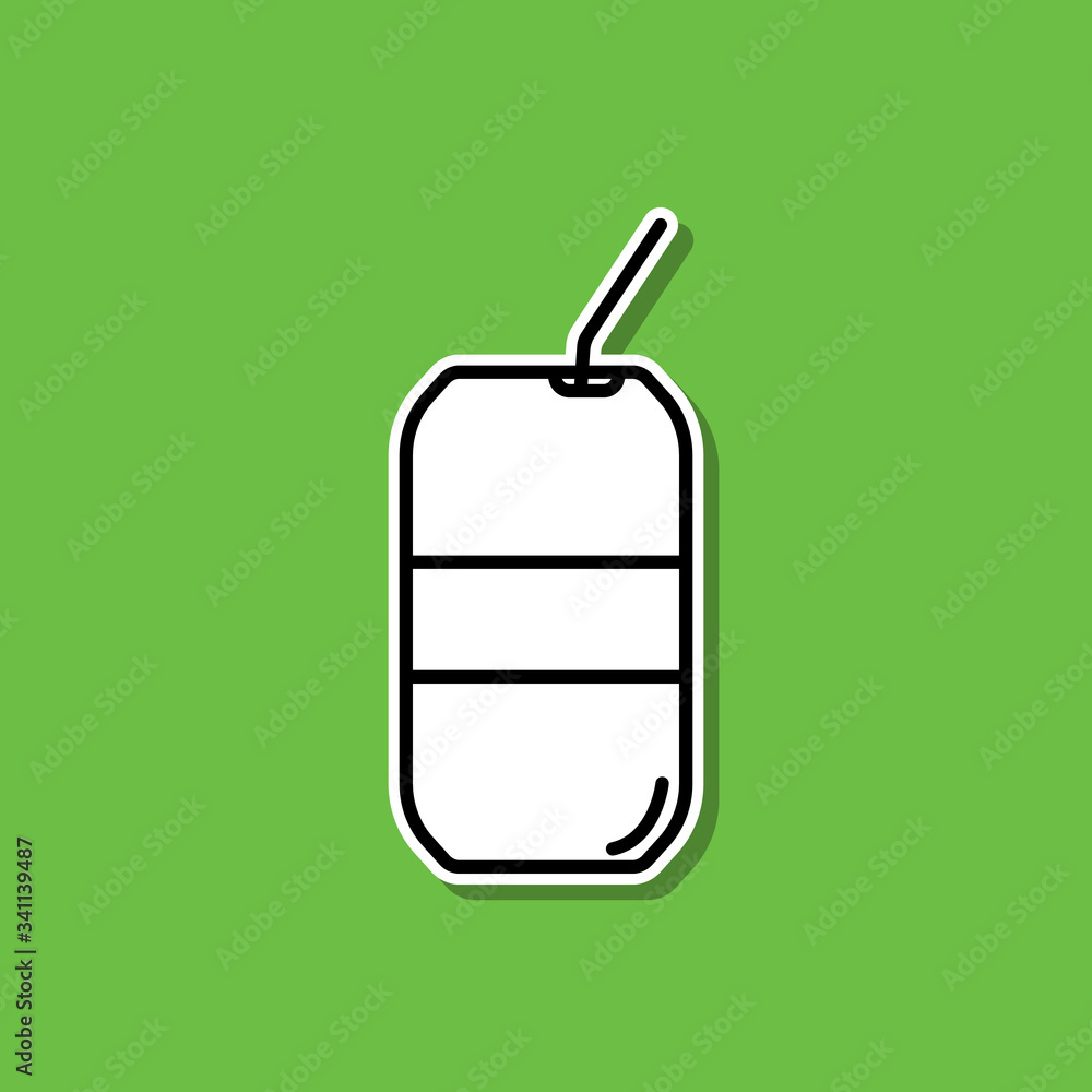Poster can of coke sticker icon. simple thin line, outline vector of alcohol drink icons for ui and ux, web