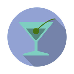 cocktail colored illustration. Element of colored food icon for mobile concept and web apps. Detailed cocktail icon can be used for web and mobile long shadow icon