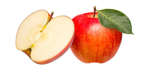 Red Envy Apple isolated on white background, Scilate apple that cross between Royal Gala and Braeburn, is grown in New Zealand (With clipping path)