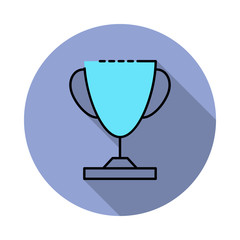 Cup, sport long shadow icon. Simple color vector of sport icons for ui and ux, website or mobile application