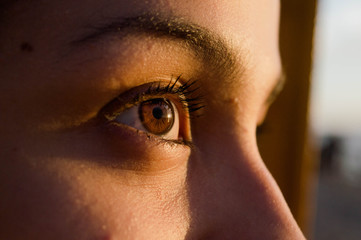 close up of eye