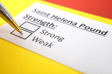 One person is answering question about strength of Saint Helena Pound.