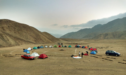Campamento en el desierto