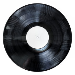 Album twelve inch black semi-transparent vinyl record