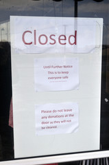 business closed for Covid 19 lockdown