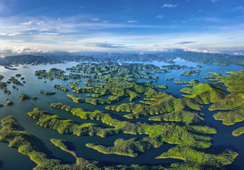 Ta Dung lake or Dong Nai 3 lake. The reservoir for power generation by hydropower in Dac Nong ( Dak...