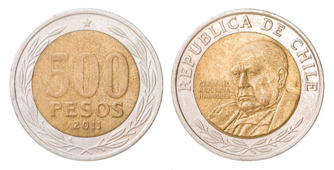 Chilean 500 peso coin