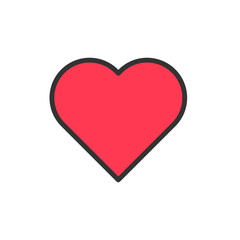 Heart vector icon. Symbol of love.