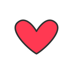 Heart vector icon. Symbol of love.