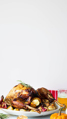 Roasted turkey and potatoes