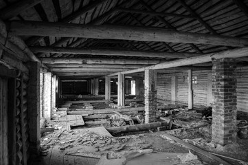 old wooden barn abandoned business