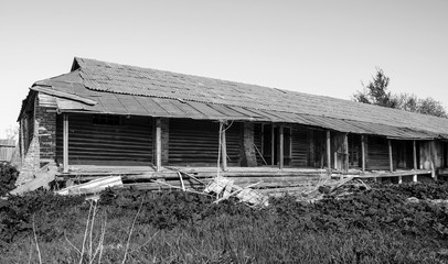 old wooden barn abandoned business