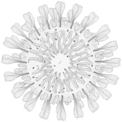 Corona Virus Intersection Vector. Illustration Isolated On White Background. A Vector Illustration Of Coronavirus.