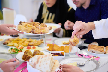 muslim family having a Ramadan feast