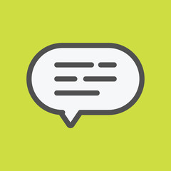 Speech bubble Icon. Chat dialog symbol. Online Message communication.