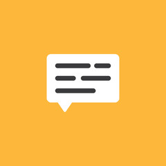 Speech bubble Icon. Chat dialog symbol. Online Message communication.