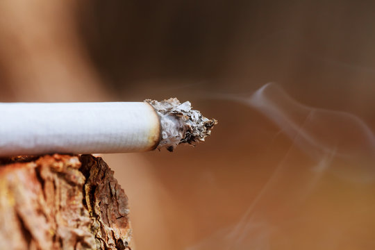 Close-up Of Burning Cigarette