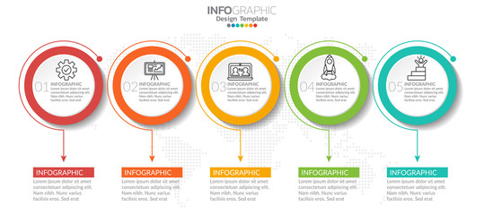 Infographic elements with icon and option.