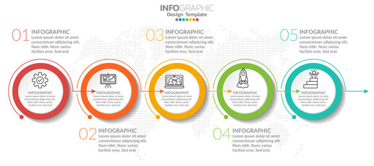 Infographic elements with icon and option.