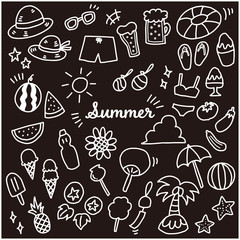 夏　素材　イラスト