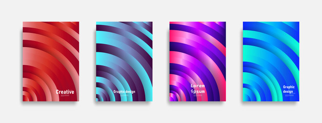 Minimal covers design. Colorful line design. Future geometric patterns. Eps10 vector.