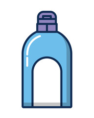 disinfectant plastic bottle product with push dispenser flat style