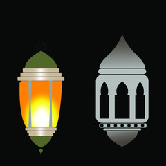 vector illustration of a lantern