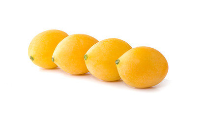 Sweet ripe Marian plum thai fruit an isolated on white background