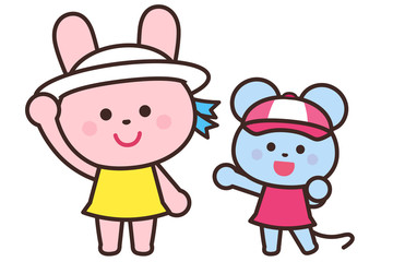 Prevention of heat stroke / Wear a hat / Rabbit and mouse