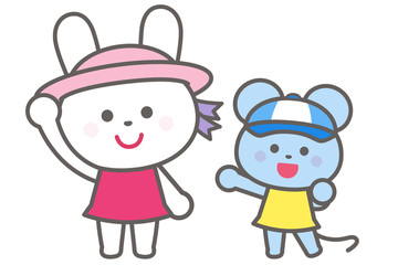 Prevention of heat stroke / Wear a hat / Rabbit and mouse