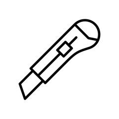 cutter knife - stationery icon vector design template