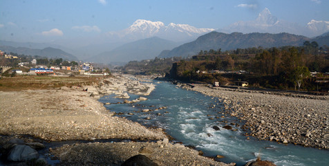 The Himalayan ice melt river