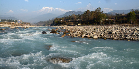 The Himalayan ice melt river