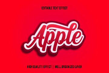 Red Apple Text Effect Style