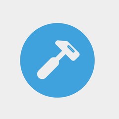 brick hammer icon vector illustration and symbol for website and graphic design