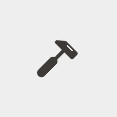 brick hammer icon vector illustration and symbol for website and graphic design