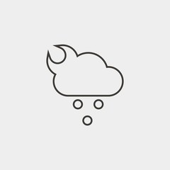 hail season icon vector illustration and symbol for website and graphic design