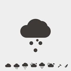 Fototapeta na wymiar hail weather icon vector illustration and symbol for website and graphic design