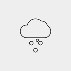 hail weather icon vector illustration and symbol for website and graphic design