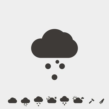 hail weather icon vector illustration and symbol for website and graphic design