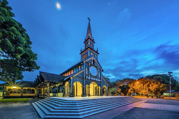 Nha tho go " or Wooden church Kon Tum, Vietnam. © Hien Phung