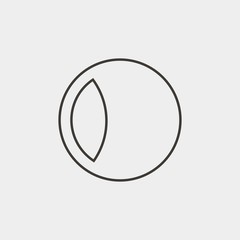moon icon vector illustration and symbol for website and graphic design
