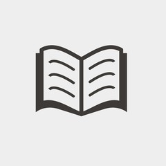open book icon vector illustration and symbol for website and graphic design