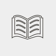 open book icon vector illustration and symbol for website and graphic design