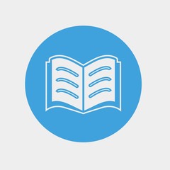 open book icon vector illustration and symbol for website and graphic design